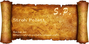 Stroh Polett névjegykártya
